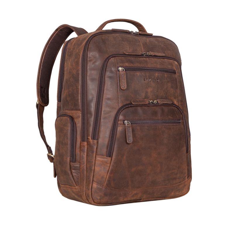 Arbeitsrucksack aus Leder dunkelbraun groß für Damen und Herren Arbeitsrucksack aus Leder dunkelbraun groß für Damen und Herren