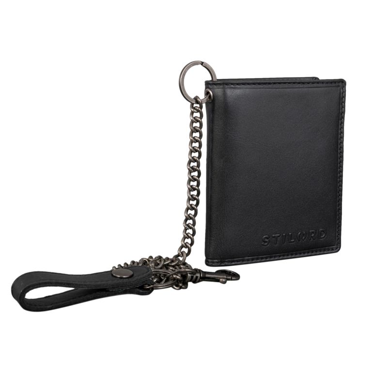 bikergeldbörsen leder mit kette schwarz bikergeldbörsen leder mit kette schwarz