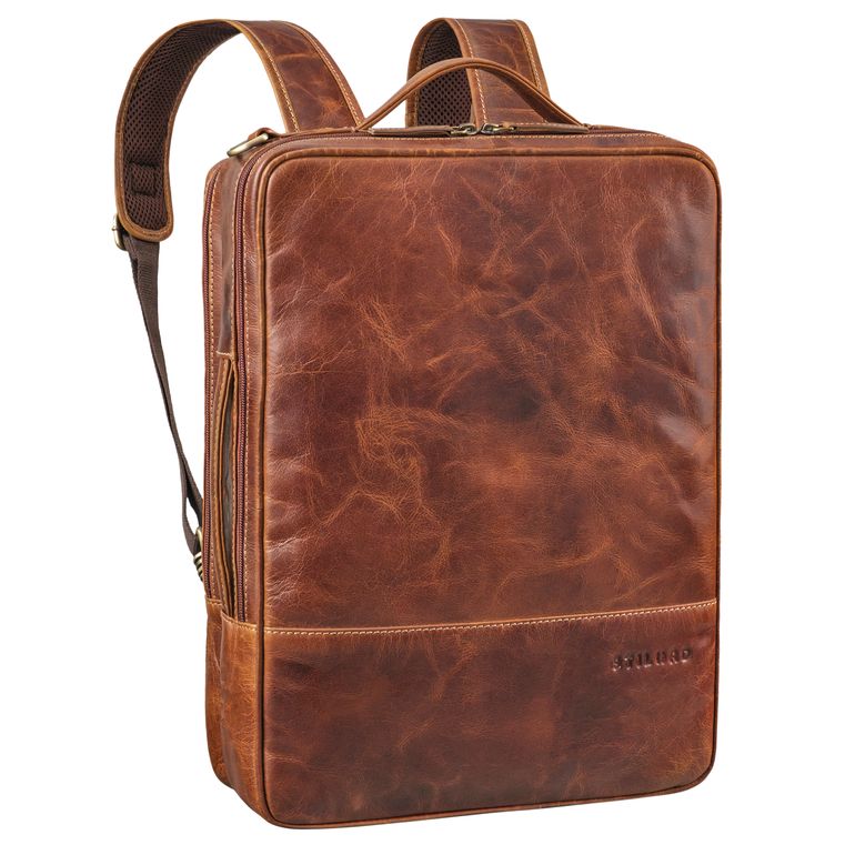 großer Lederrucksack in braun großer Lederrucksack in braun