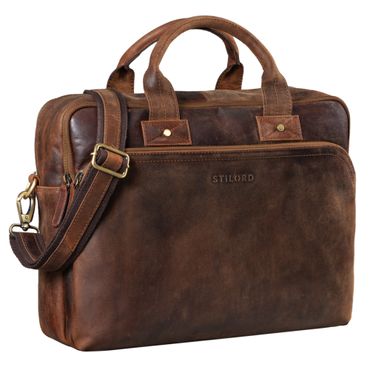 "Hector" Große Business Ledertasche für Herren Unisex Business Tasche Leder