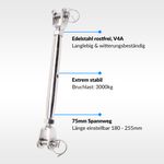 Produktbild von 2 Stück Edelstahl-Wantenspanner M8 – Rostfrei, Stabil Und Ideal Für Sonnensegel, Markisen & Boote