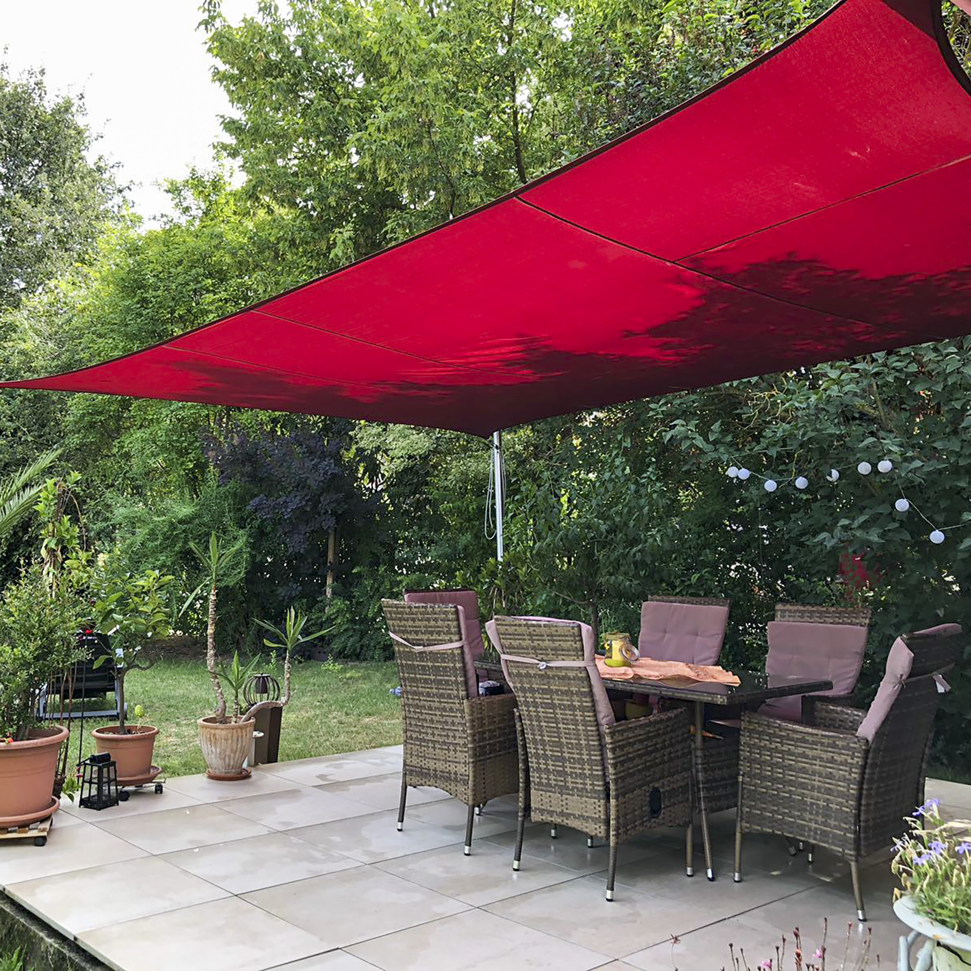 campfeuer tunnelzelt 6 personen Zelt XtraL für | 5000 mm Wassersäule | Dunkelblau/Grau | XXL mit Vorraum, Fest vernähter Boden Floracord Sonnensegel Terrasse Rechteckig ogród Awning Size:17 Feet