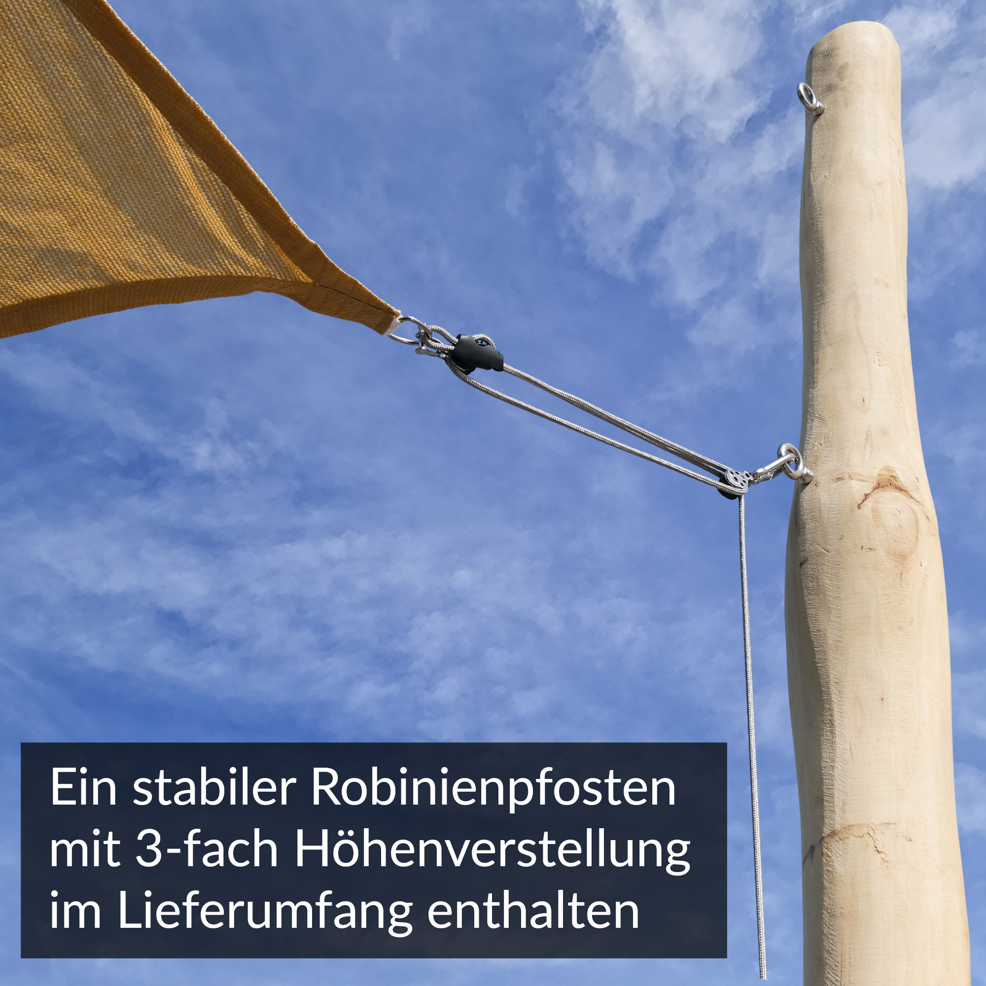 sonnensegel sonnenschutz sonnendach 4x4 meter 4x4m Dunkelgrau Quadratisch Outdoor mit UV-Schutz für Garten Terrasse Camping inklusive Befestigungsseile ideal für Terrasse und Rasen Garten Schutzdach für Pflanzen Modell recommended-echo-park-zero FARBE:Gelb