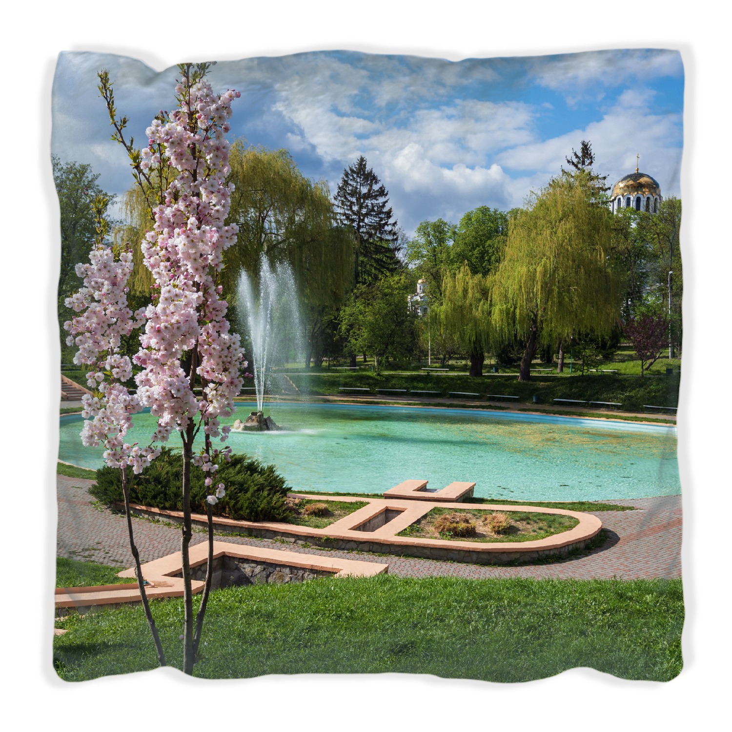 Kissen Frühling im Stadtpark
