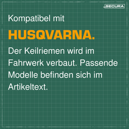 Keilriemen Motor-Zwischenwelle für Husqvarna Rider 2007-2010 544400201 589530401