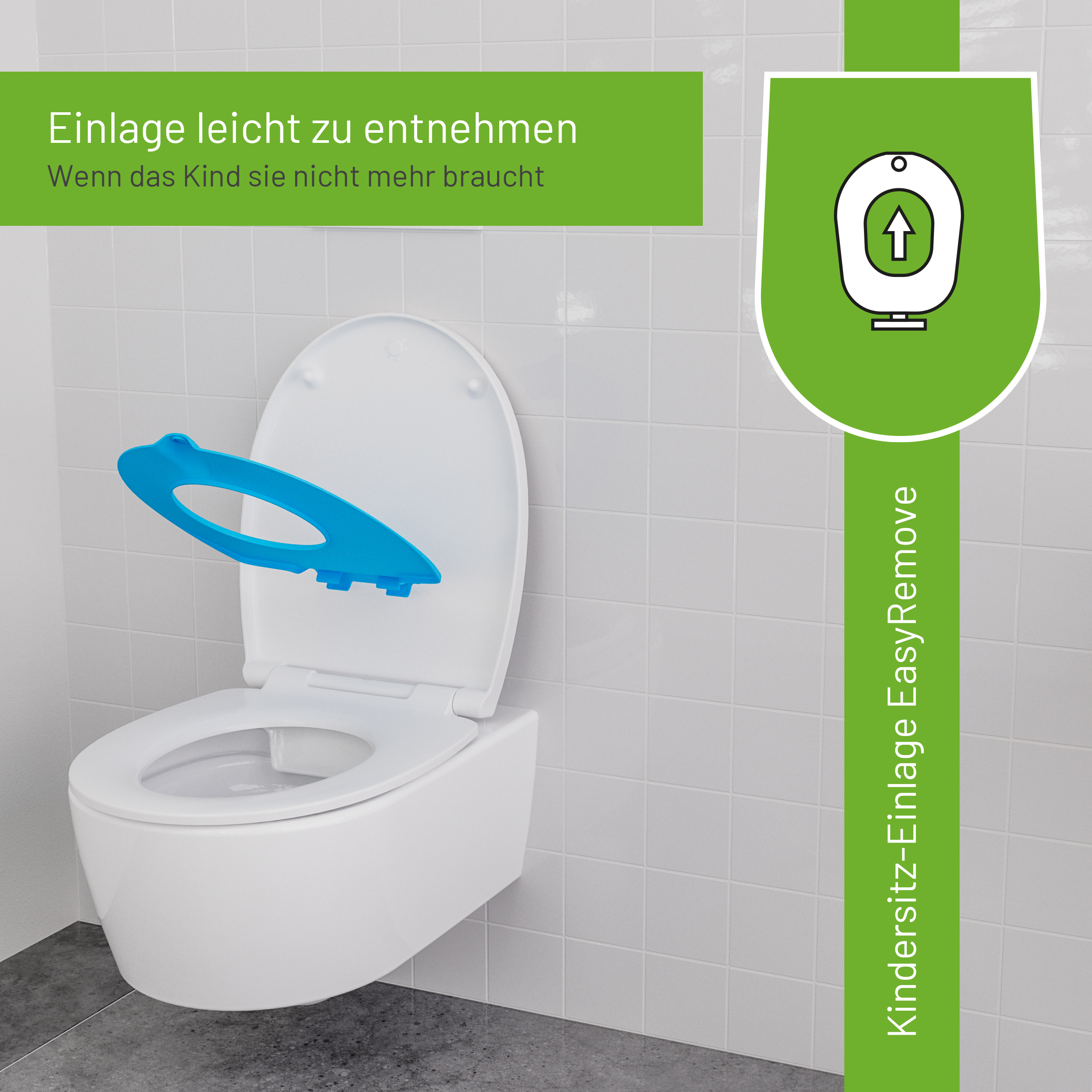 WC-Sitz C490 Familie mit integriertem Kindertoilettensitz
