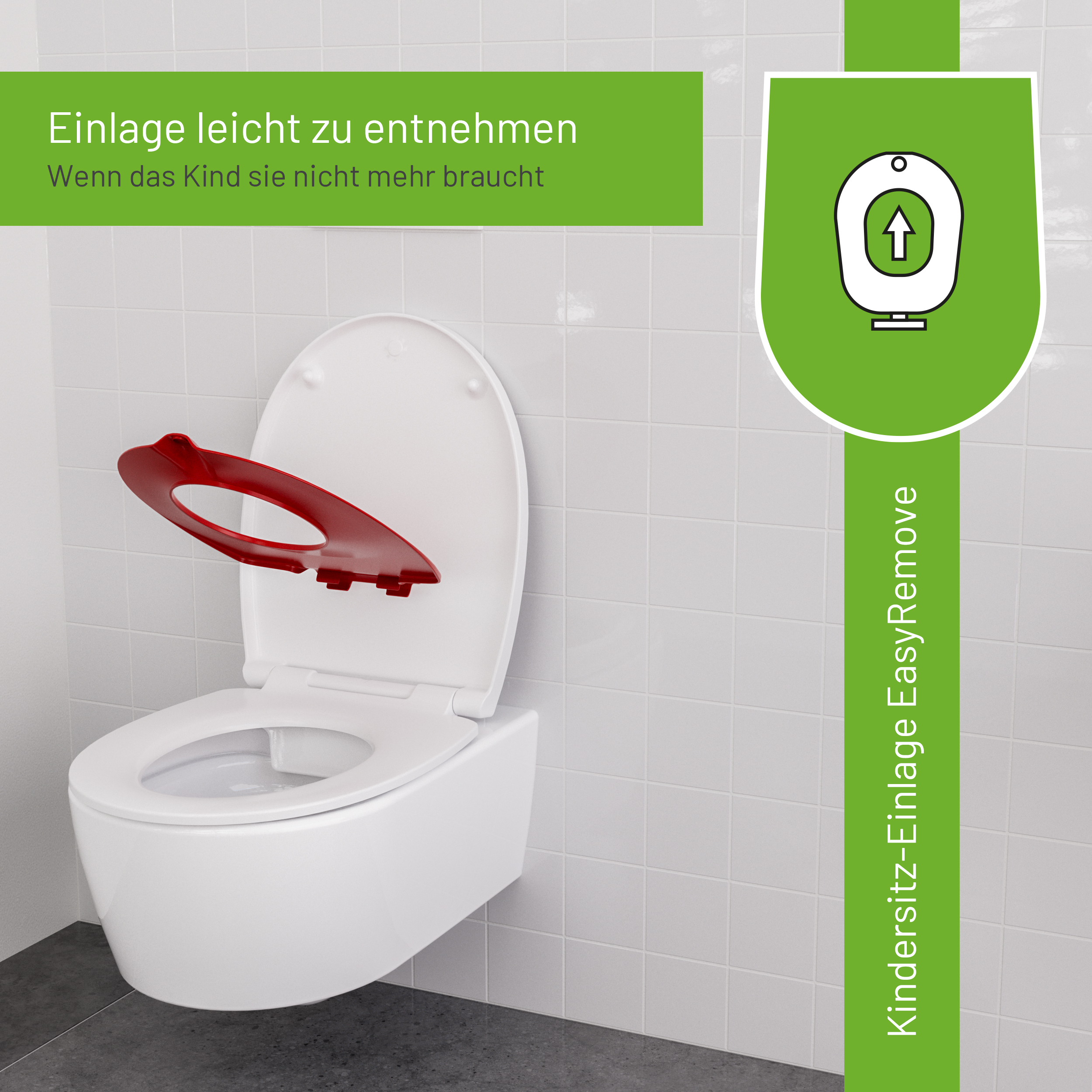 WC-Sitz C490 Familie mit integriertem Kindertoilettensitz