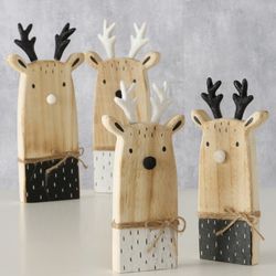 02-2025887-Boltze-Deko-Figur-Boris-Ambientebild.jpg B. 4tlg Set Deko-Aufsteller Hirsch Boris - 2025887"_Bild_2