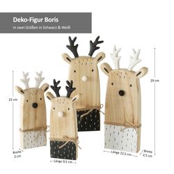 2025887-Boltze-Deko-Figur-Boris-4tlg-Set-Bemassung.jpg B. 4tlg Set Deko-Aufsteller Hirsch Boris - 2025887"_Bild_7