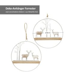 06-2026861-Boltze-Deko-Anhaenger-Forrester-2tlg-Set-Bemassung.jpg B. 2tlg Set Deko-Anhänger Forrester aus Holz & Metall - 2026861_Bild_6
