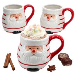 01-24306353-Kaffeebecher-Santa-Kerstman-rot-weiss-Streifen-3er-Set-Deko.jpg 3er Set Kaffeebecher Kerstman Santa rot weiß mit Streifen - 24306353_Bild_1