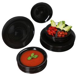 01-HIT-Coffeeblack-18tlg-Teller-Set-Deko.jpg 18tlg Coffeeblack Teller Set 6 Personen_Bild_1