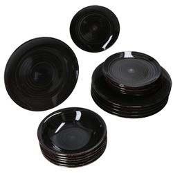02-HIT-Coffeeblack-Kuchenteller-19cm-18tlg-Teller-Set.jpg 18tlg Coffeeblack Teller Set 6 Personen_Bild_2
