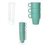 6er Set Kaffeebecher mit Ständer Stata Vessia Mint Porzellan - 11801 _Bild_4