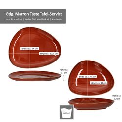 07-211511-211528-Ritzenhoff-und-Breker-Marron-Taste-Speiseteller-Suppenteller-Bemassung.jpg 8tlg. Tafel Service Marron Taste - 211528 + 211511_Bild_7