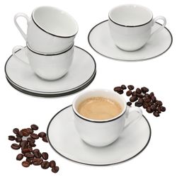 01-404951-404968-Ritzenhoff-und-Breker-Lineo-Espressotassen-8tlg-Set-Deko.jpg 4er Set Lineo Espressotasse mit Untertasse - 404951 + 404968_Bild_1