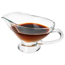01-5145020-Van-Well-Sauciere-Gourmet-310ml-Einzeln-Schraeg-braune-Sauce.jpg Sauciere Gourmet aus Glas 310ml - 5145020_Bild_1