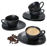 4er Set Manhattan Espressotasse mit Untertasse für 4 Personen schwarz - 24322661_Bild_1