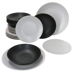 01-24327157-24327161-HIT-Nero-Bianco-18tlg-Tellerset.jpg Suppenteller schwarz & Desserteller weiß_Bild_1