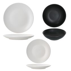 05-24327157-24327161-HIT-White-Nero-Biata-Telleransicht.jpg Suppenteller schwarz & Desserteller weiß_Bild_5