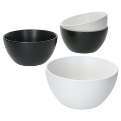 02-24304346-24304275-HIT-Nero-Bianco-Teeset-Mueslischalen-gemischt-4er-Set.jpg 4er Set Müslischalen Nero Bianco 400 ml weiß & schwarz_Bild_2