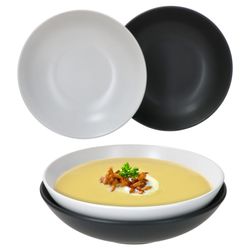 01-24327161-24304358-HIT-Nero-Bianco-Suppenteller-4er-Set-gemischt-Deko.jpg 4er Set Suppenteller Nero Bianco weiß & schwarz_Bild_1