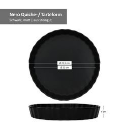 05-24302061-HIT-Nero-Quiche-Kuchenform-25cm-schwarz-Einzeln-Bemassung.jpg NERO Quiche / Kuchen-Form 25cm schwarz - 24302061_Bild_5