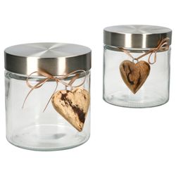 02-17870-2018333-Kela-Bera-Vorratsdose-800ml-2er-Set-mit-Percha-Herz-Tee-leer.jpg 8l + 2x Percha Holz-Herz & 2x Deko-Bändchen_Bild_2