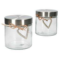 02-17870-2005710-Kela-Bera-Vorratsdose-800ml-2er-Set-mit-Karunja-Herz-Metall-Gemuese-leer.jpg 8L + 2x Karunja Metall-Herz & 2x Deko-Bändchen_Bild_2