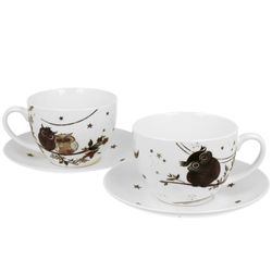 02-5902693925026-Duo-Charming-Owls-Tasse-Untertasse-for-two.jpg Charming Owls Tassen-Set für 2 Personen 200 ml + Geschekkarton - 925026 9393877_Bild_2