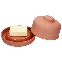 01-161923-MamboCat-Terra-Butterdose-rund-Terrakotta-Einzeln-offen-Deko.jpg TERRA Butterdose mit Deckel rund aus Terrakotta - 1955_Bild_1