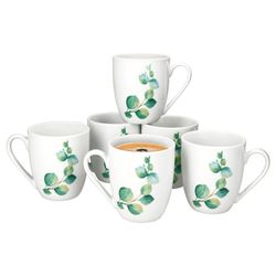 01-Eukalyptus-Kaffeebecher-6er-Set-Deko.jpg 6er Set Kaffeebecher Eukalyptus weiß_Bild_1