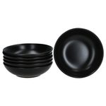 6er Set Panther Suppenteller 20cm matt schwarz aus Steingut – AS.RC.F.01895_Bild_2