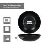 6er Set Panther Suppenteller 20cm matt schwarz aus Steingut – AS.RC.F.01895_Bild_5