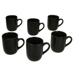 02-MamboCat-Panther-Kaffeebecher-6er-Set.jpg 6er Set Panther Kaffeebecher mit Henkel 340ml matt schwarz aus Steingut – AS.MG.F.01896_Bild_2