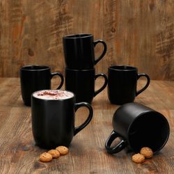 03-MamboCat-Panther-Kaffeebecher-Moodpicture-01.jpg 6er Set Panther Kaffeebecher mit Henkel 340ml matt schwarz aus Steingut – AS.MG.F.01896_Bild_3