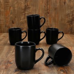 05-MamboCat-Panther-Kaffeebecher-Moodpicture-02.jpg 6er Set Panther Kaffeebecher mit Henkel 340ml matt schwarz aus Steingut – AS.MG.F.01896_Bild_5