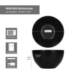 06-MamboCat-Panther-Mueslischale-450ml-Bemassung.jpg 2cm matt schwarz aus Steingut – AS.BW.F.01898_Bild_6