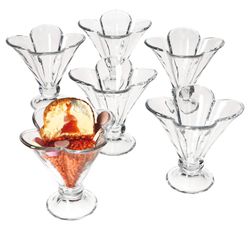 01-41334-Arte-Regal-Vivalto-Copa-Helado-Vidrio-Klover-Eisbecher-200ml-6er-Set-Deko-01.jpg 6er Set Klover Eisbecher mit Fuß - 41334_Bild_1