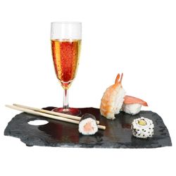 03-Mambcat-Royal-Sektglaeser-Einzeln-Sekt-Glitzer-rot-Sushi-Schieferplatte.jpg 12er Set ROYAL Sektgläser _Bild_4