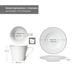 06-413953-413977-Ritzenhoff-und-Breker-Venezia-Espressotasse-Untertasse-Bemassung.jpg 6er Set VENEZIA Espressotassen mit Untertassen - 6x 413953 & 6x 413977_Bild_6