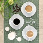 6er Set LOTTA Espressotasse 80ml mit Untertasse weiß Porzellan _Bild_5