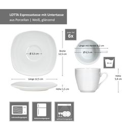 06-MamboCat-Lotta-Espressotasse-mit-Untertasse-Bemassung.jpg 6er Set LOTTA Espressotasse 80ml mit Untertasse weiß Porzellan _Bild_6