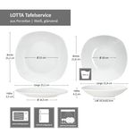 12tlg Tafelservice LOTTA weiß Porzellan für 6 Personen _Bild_6