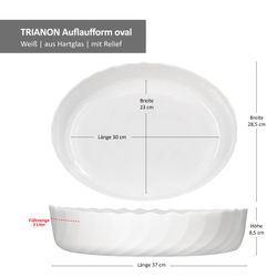 06-0812299-Luminarc-Trianon-Auflaufform-oval-36x29cm-Bemassung.jpg 5 cm weiß aus Glas - 812299_Bild_6