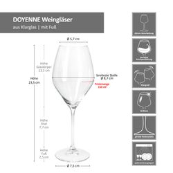 06-850031-Royal-Leerdam-Doyenne-Weinglas-47cl-Bemassung.jpg 6er Set DOYENNE Weingläser 47cl - 850031_Bild_6