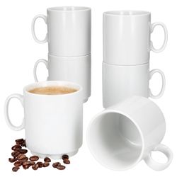 01-MamboCat-Event-Kaffeebecher-6er-Set-Deko.jpg 6er Set EVENT stapelbare Kaffeebecher weiß Porzellan 250 ml_Bild_1