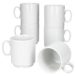 02-MamboCat-Event-Kaffeebecher-6er-Set.jpg 6er Set EVENT stapelbare Kaffeebecher weiß Porzellan 250 ml_Bild_2