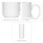12er Set EVENT stapelbare Kaffeebecher weiß Porzellan 250 ml_Bild_5