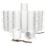 24er Set EVENT stapelbare Kaffeebecher weiß Porzellan 250 ml_Bild_1
